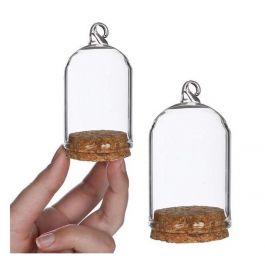 Dôme avec suspension sur base en liège Ø6 h.8 cm (6 Pcs) [IFS-29420]