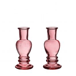 Vase Venedig Rosa H: 11,3 x Ø5 cm (12 Stück) [IFS-29881]