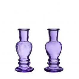Vase Venedig Dunkelviolett H: 11,3 x Ø5 cm (12 Stück) [IFS-29889]