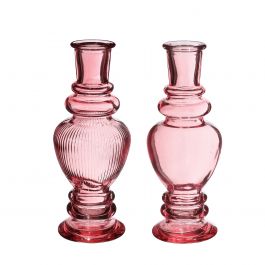 Vase Venice Rose H: 15,5 x Ø5,7 cm (12 Pcs) [IFS-29891]