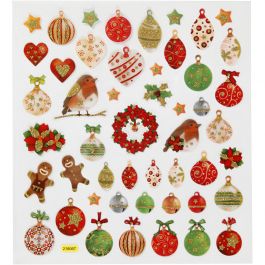 Autocollants, Décorations de Noël, feuille 15x16,5 cm, 1 flles [HOB-298931]