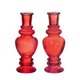 Vase Venice Rouge H: 15,5 x Ø5,7 cm (12 Pcs) [IFS-29897]