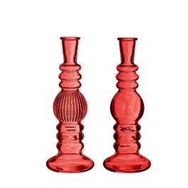 chandelier Florance Rouge H: 23 x Ø8,5 cm (6 Pcs) [IFS-29907]