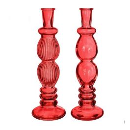 chandelier Florance Rouge H: 28 x Ø9 cm (6 Pcs) [IFS-29917]