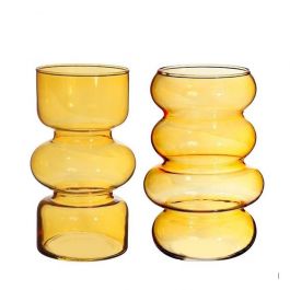 Vase à fleurs Ø10 cm H: 18 cm Ocre (6 Pcs) [IFS-29922]