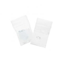 Sachet zip en PE-BD avec fenêtre d'écriture blanche 3,8x5,1cm (100 pièces) [2WE1H2]