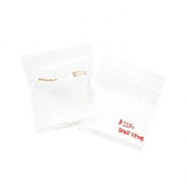 Sachet zip en PE-BD avec fenêtre d'écriture blanche 10,2x10,2cm (100 pièces) [2WE44]