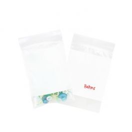 Sachet zip en PE-BD avec fenêtre d'écriture blanche 10,2x15,2cm (100 pièces) [2WE46]