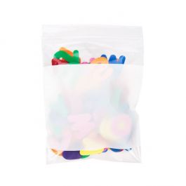 Sachet zip en PE-BD avec fenêtre d'écriture blanche 15,2x20,3cm (100 pièces) [2WE68]
