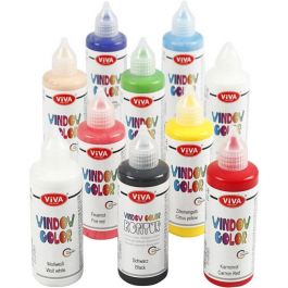 Window-Color, Sortierte Farben, 10x90 ml/ 1 Pck [HOB-304300]