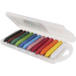 crayons de cire PRIMO, L: 85 mm, ass. de couleurs, 12 pièce/ 1 Pq. [HOB-41024074]