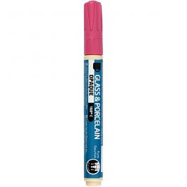 Peinture pour verre et porcelaine, trait 2-4 mm, opaque, rose, 1 pièce [HOB-31326]