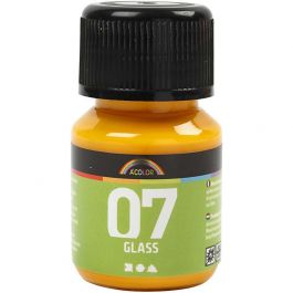 Peinture pour verre A-Color Glass, jaune, 30 ml/ 1 flacon [HOB-31386]