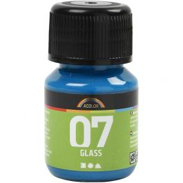 Peinture pour verre A-Color Glass, turquoise, 30 ml/ 1 flacon [HOB-31395]