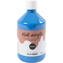 Peinture Acrylique Brillante, bleu primaire, 500 ml/ 1 flacon [HOB-32008]