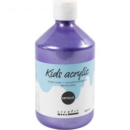 Peinture Acrylique Métallique, Métallisé, violet, 500 ml/ 1 flacon [HOB-32218]