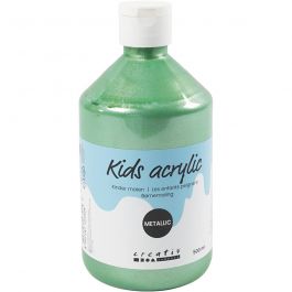 Peinture Acrylique Métallique, Métallisé, vert clair, 500 ml/ 1 flacon [HOB-32224]