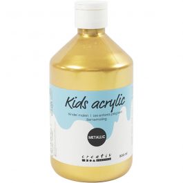 Peinture Acrylique Métallique, Métallisé, or, 500 ml/ 1 flacon [HOB-32228]