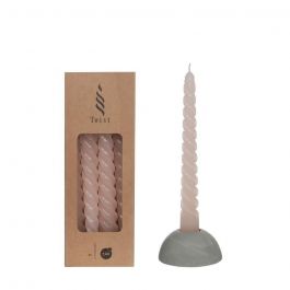 Bougies torsadées roses de 19 cm de haut (4 pièces.) [IFS-32230]