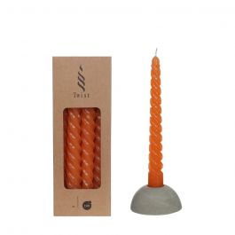 Bougies torsadées marron de 19 cm de haut (4 pièces.) [IFS-32236]