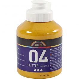 Peinture Acrylique Scintillante, jaune, 500 ml/ 1 flacon [HOB-32502]