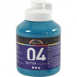 Peinture Acrylique Scintillante, turquoise, 500 ml/ 1 flacon [HOB-32503]