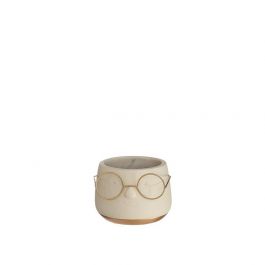 Pot avec verres or Ø8,5 h: 6,5 cm (6 Pcs) [IFS-33096]