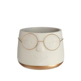 Pot avec verres or Ø16 h: 11,5 cm (3 Pcs) [IFS-33099]