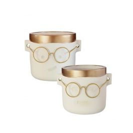 pot de fleurs "harry" or 2 ass. Ø12 h:11,5 cm (6 Pcs) [IFS-33184]