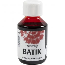 Peinture Batik pour textile, rouge, 100 ml/ 1 flacon [HOB-33348]