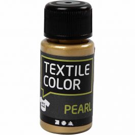 Textilfarbe, Perlmutt, Gold, 50 ml/ 1 Fl. [HOB-33688]