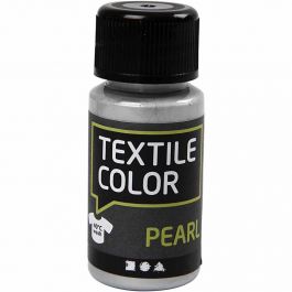 Textile Color, nacré, argent, 50 ml/ 1 flacon [HOB-33689]