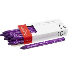 CARAN D’ACHE Neocolor I - Ölkreide, L 10 cm, Dicke 8,5 mm, Lila (110), 10 Stk/ 1 Pck [HOB-34003]
