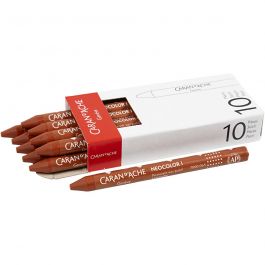CARAN D’ACHE Neocolor I - Ölkreide, L 10 cm, Dicke 8,5 mm, Russet (065), 10 Stk/ 1 Pck [HOB-34004]