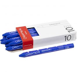 CARAN D’ACHE Neocolor I - Ölkreide, L 10 cm, Dicke 8,5 mm, Ultramarin (140), 10 Stk/ 1 Pck [HOB-34030]