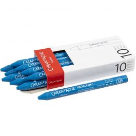 CARAN D’ACHE Neocolor I - Ölkreide, L 10 cm, Dicke 8,5 mm, Koblatblau (160), 10 Stk/ 1 Pck [HOB-34031]