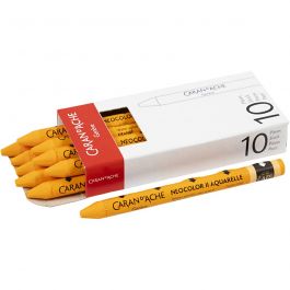 Caran d'Ache Aquarelle Neocolor 2, L : 10 cm, ép. 8,5 mm, orange (030), 10 pièces/ 1 Pq. [HOB-34053]