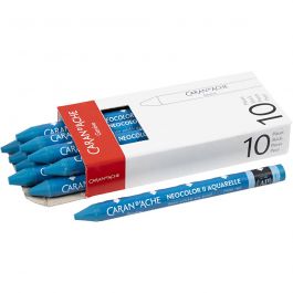 Caran d'Ache Aquarelle Neocolor 2, L : 10 cm, ép. 8,5 mm, cobalt blue (160), 10 pièces/ 1 Pq. [HOB-34061]