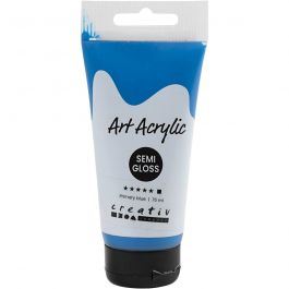 Peinture Acrylique, semi-brillant, opaque, bleu primaire, 75 ml/ 1 flacon [HOB-35149]