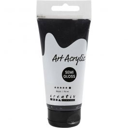 Peinture Acrylique, semi-brillant, opaque, noir, 75 ml/ 1 flacon [HOB-35158]