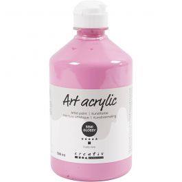 Peinture Acrylique, semi-brillant, opaque, dusty rose, 500 ml/ 1 flacon [HOB-35416]