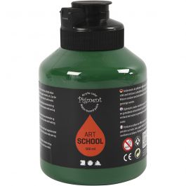 Peinture Acrylique, semi-brillant, semi transparent, vert foncé, 500 ml/ 1 flacon [HOB-35422]