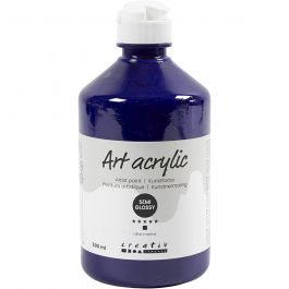 Peinture Acrylique, semi-brillant, opaque, ultra marine, 500 ml/ 1 flacon [HOB-35424]
