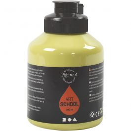 Peinture Acrylique, semi-brillant, semi transparent, kiwi, 500 ml/ 1 flacon [HOB-35450]