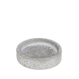 Zementwachsschale hellgrau Ø8 x H2 cm (12 Stück) [IFS-36050]