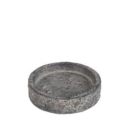 Zementwachsschale dunkelgrau Ø8 x H2 cm (12 Stück) [IFS-36051]