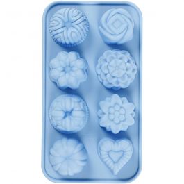 Silikonform, Kleine Kuchen, H 2,5 cm, L 4 cm, B 4,5 cm, 25 ml, 1 Stk [HOB-37133]