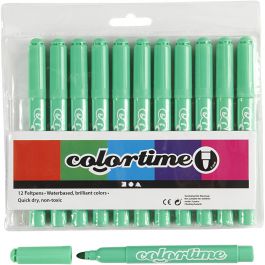 Feutres Colortime, trait 5 mm, vert clair, 12 pièces/ 1 Pq. [HOB-37336]