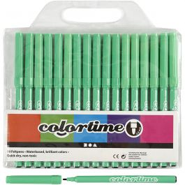 Feutres Colortime, trait 2 mm, vert clair, 18 pièces/ 1 Pq. [HOB-373535]