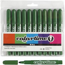 Feutres Colortime, trait 5 mm, vert sapin, 12 pièces/ 1 Pq. [HOB-37359]